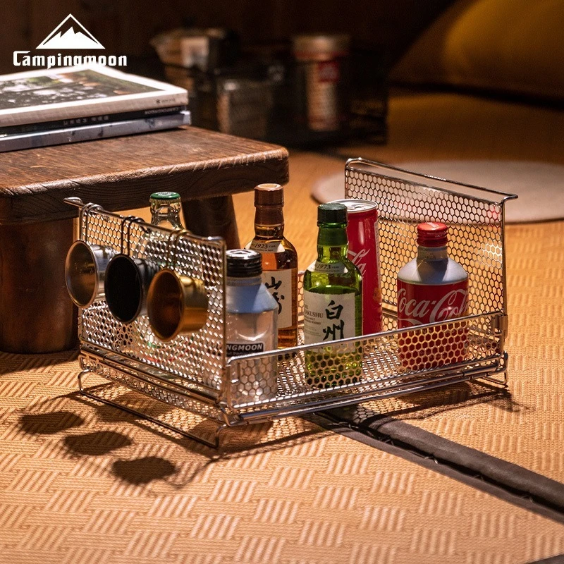 CK-23SF Portable Picnic BBQ Grill Caddy Durable Condiment Utensil Organizer with Holder Kitchen Storage Rack Basket for Outdoor