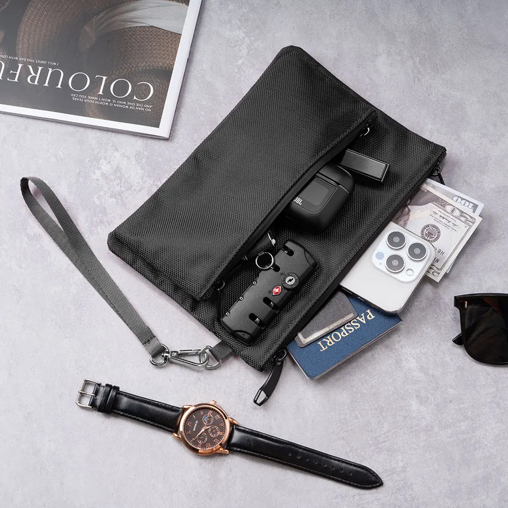 حقيبة إيداع البنك مع قفل، وحقيبة لجوازات السفر، ومستلزمات Notary، وحقيبة نقود قيمة للتخزين الآمن