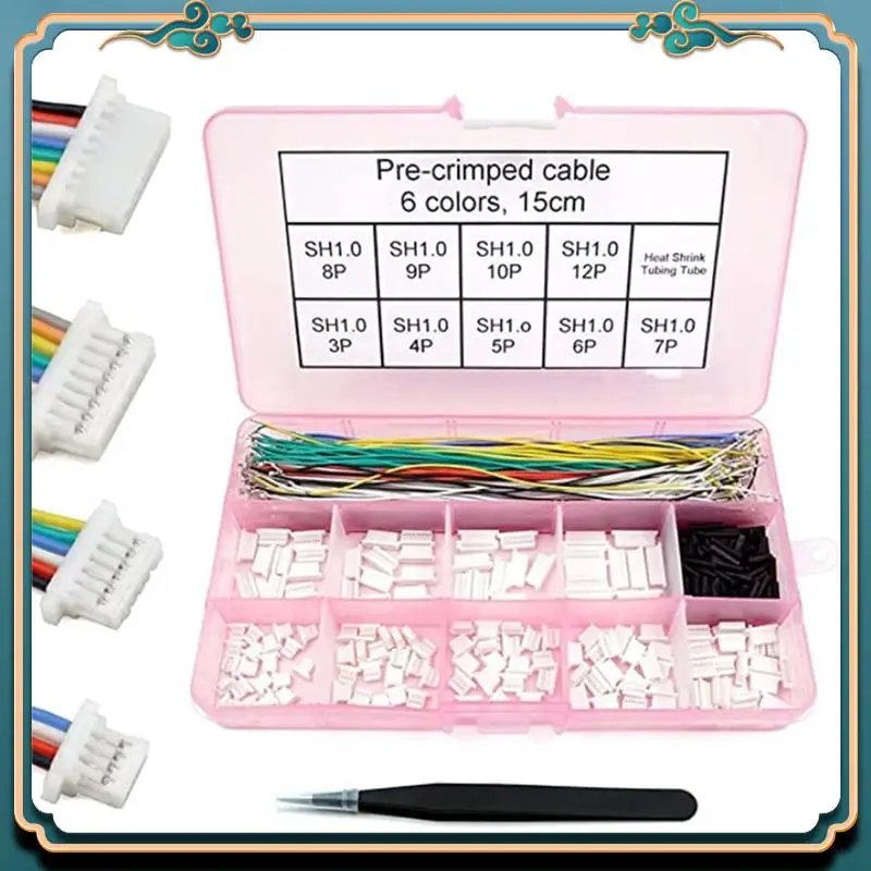 (Nuevo)-Conectores SH1.0 y Cables prensados SH1.0Mm para controlador de vuelo de drones FPV Cable de 15Cm
