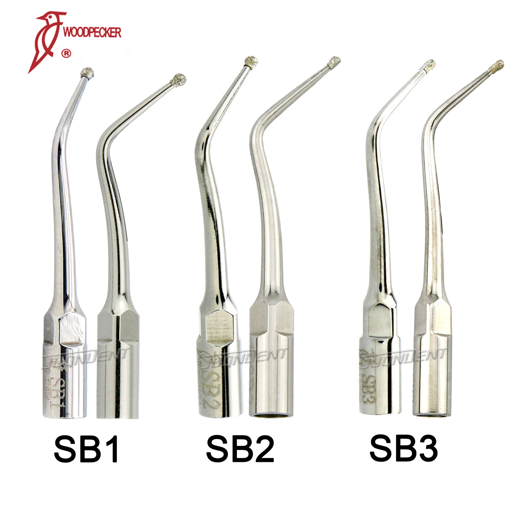 Woodpecker Scaler Tips Dental Ultrasonic Scaler Tip  SB1 SB2 SB3 for Cavity Preparation Fit EMS Mectron Scaler Handpieces