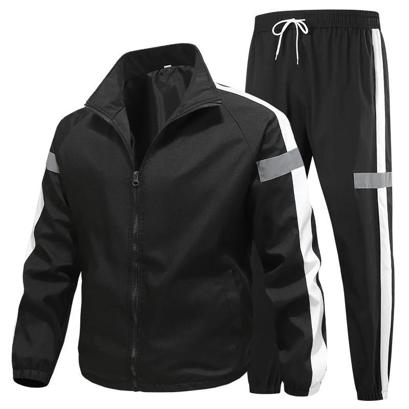 2Pcs Men Tracksuit Hoodie Tops - Jogger Sweatpants Men บทวิจารณ์และราคา