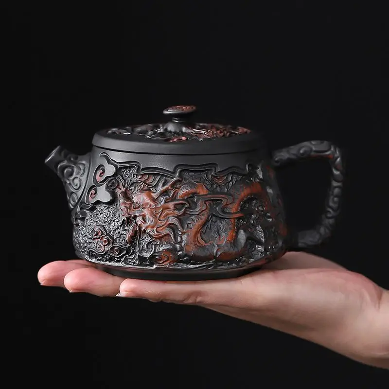 

280ml Purple Clay Fengming Teapot Jianshui Purple Clay Faucet Household Office Kung Fu Tea Set Teapot