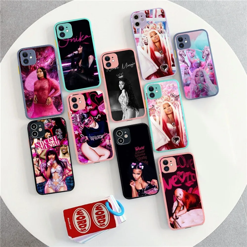 Hot Singer N-Nicki M-Minaj Phone Case For IPhone 14 11 12 13 Mini Pro Max 8 7 Plus X XR XS MAX Translucent Matte Cover