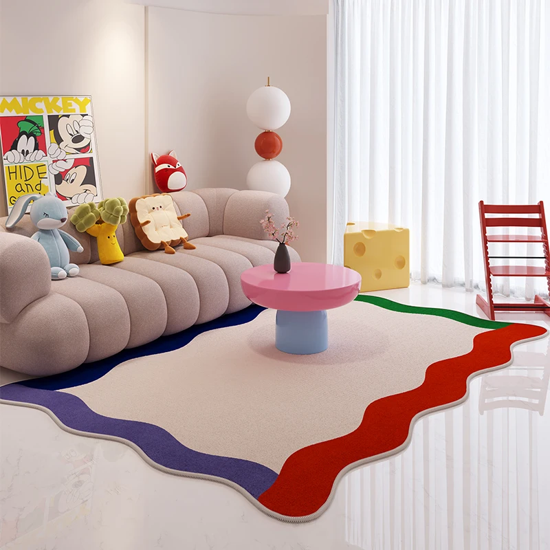 Irregular Shapes Bedroom Decor Soft Carpet Large Area Carpets for Living Room Washable Lounge Floor Mat Anti-slip Cloakroom Rug