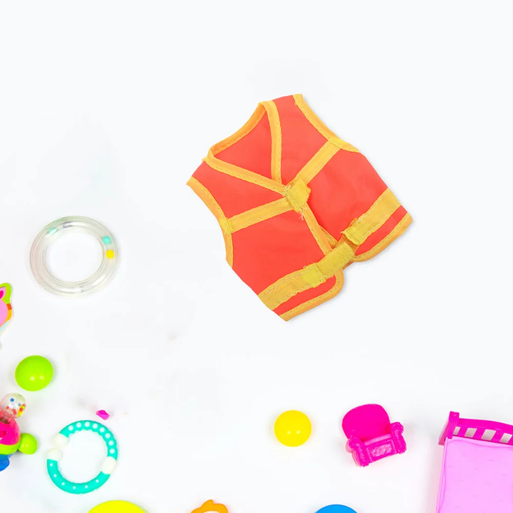 

2pcs Mini Miniature Clothing Set Set: Construction Vest For Playtime Diy Outfit Craft Supplies Accessory Kids Collectors