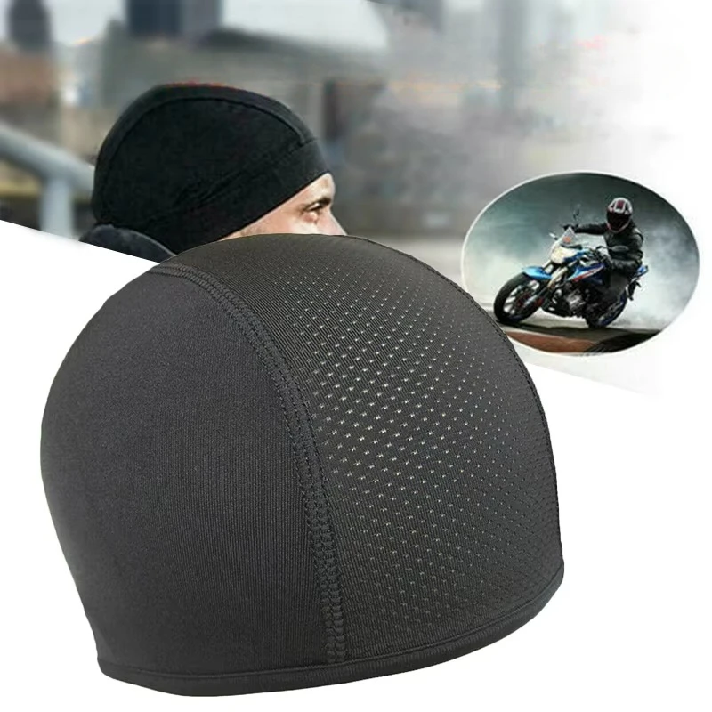 Motocyklowa siatkowa sucha oddychająca czapka Cool Skull Pochłaniająca wilgoć oddychająca czapka Letni kask Wewnętrzna czapka chłodząca Akcesoria