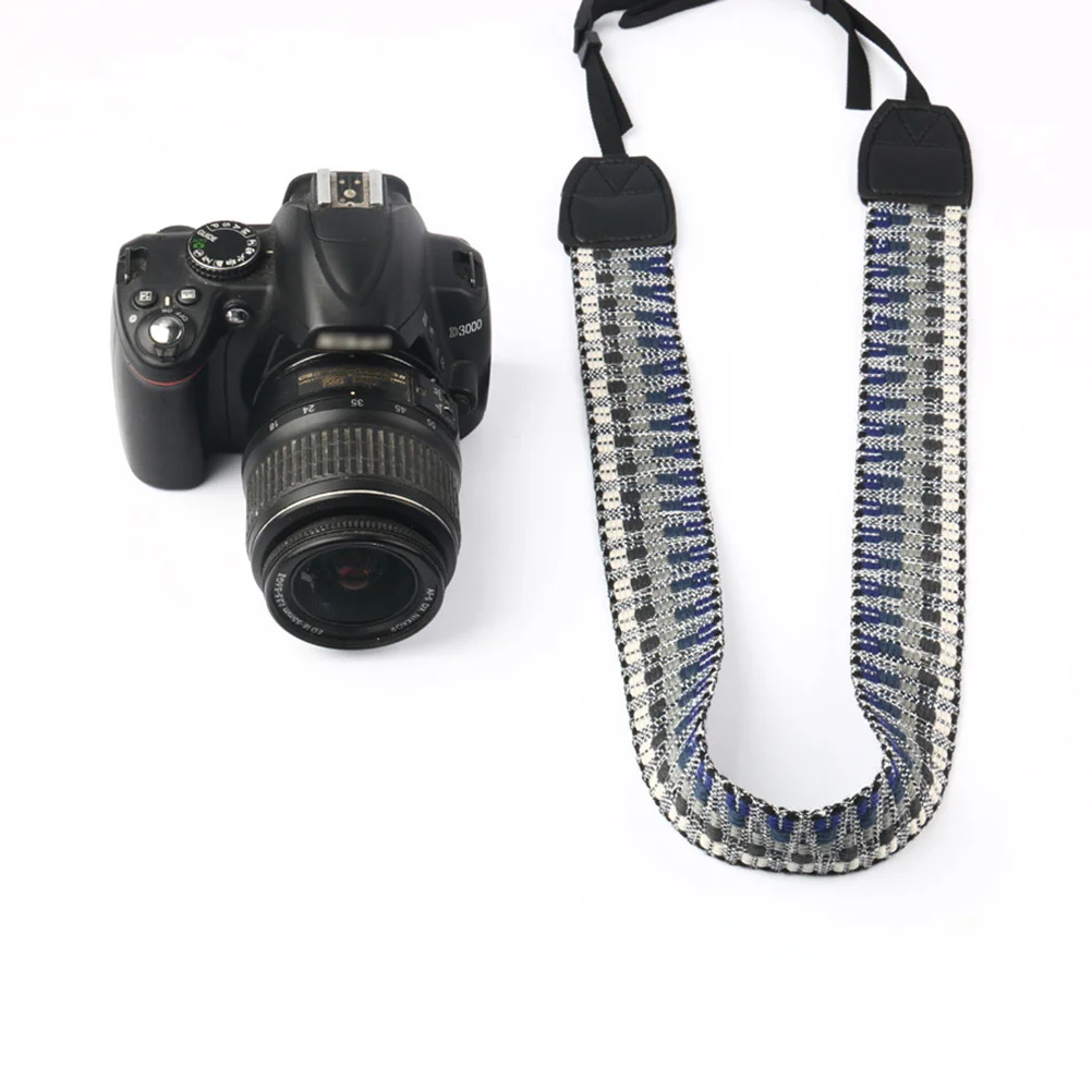 

Adjustable Camera Hanging Strap Grey High Grade Cotton Thread Reinforced Safety Buckle for Dslr Photography Use