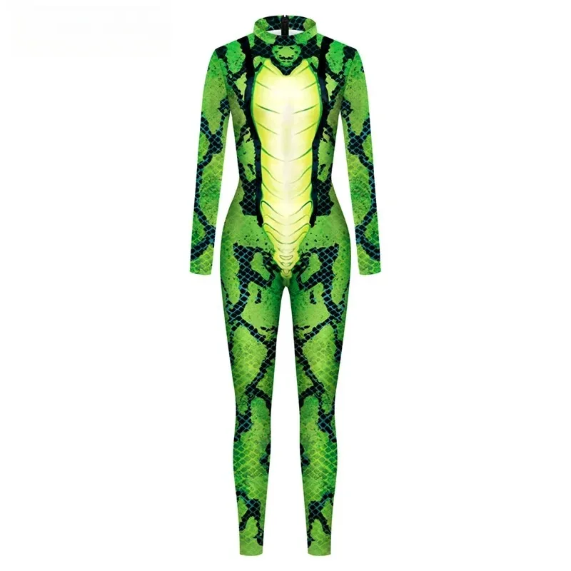 أزياء الهالوين التأثيرية للنساء نمط الضفدع الحيواني بدلة الطباعة ثلاثية الأبعاد أزياء نيسيي ملابس تنكرية Zentai داخلية