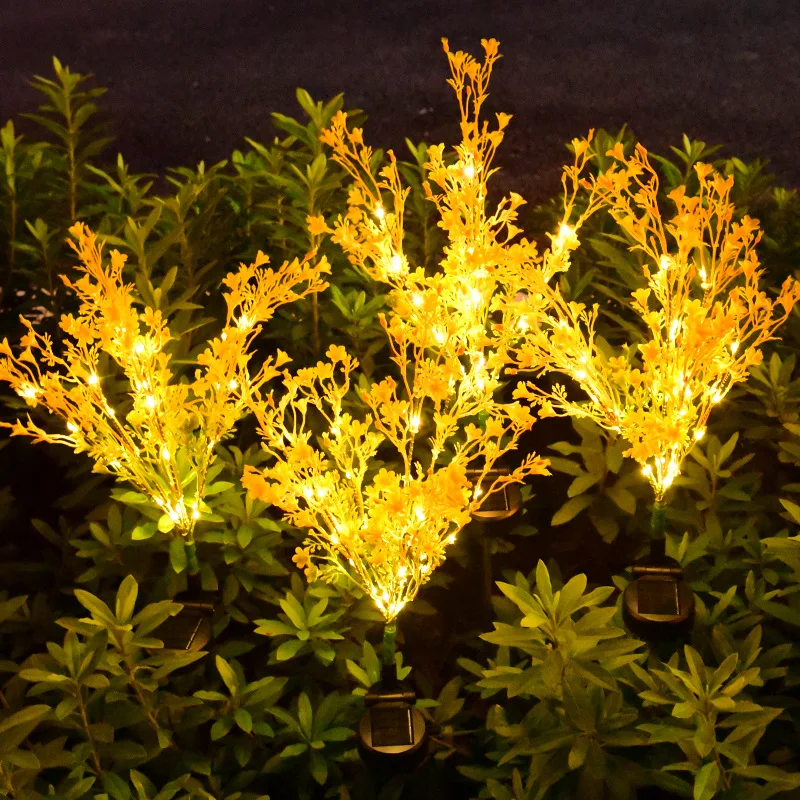 1pc Solar Courtyard Lights for Outdoor Decoration, Solar Flower Lights, Rapeseed Flower Lights, Outdoor Solar Garden Decoration