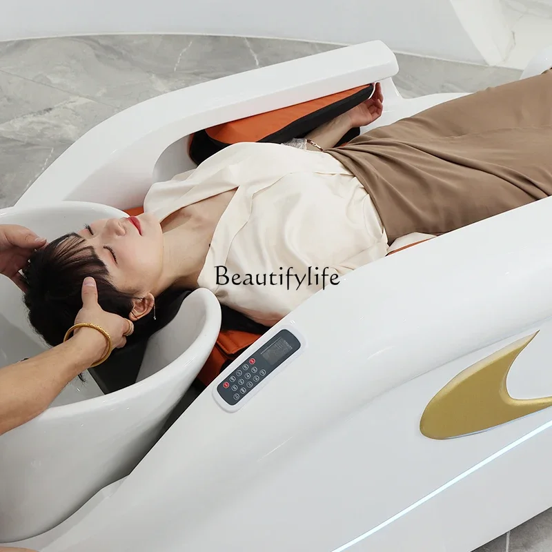 Automatic Intelligent Electric Massage Shampoo Bed for Hair Salon Thai Head Treatment Shampoo Bed