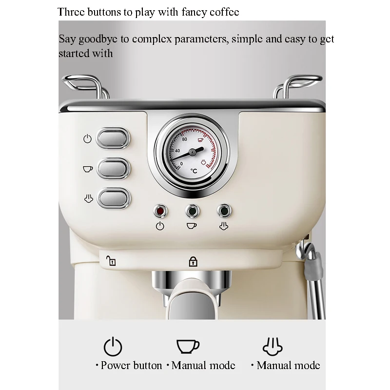 ماكينة اسبريسو 3.5 بار ماكينة اسبريسو وكابتشينو مع وظيفة تسخين سريعة 1-4 أكواب ماكينة صنع القهوة #6