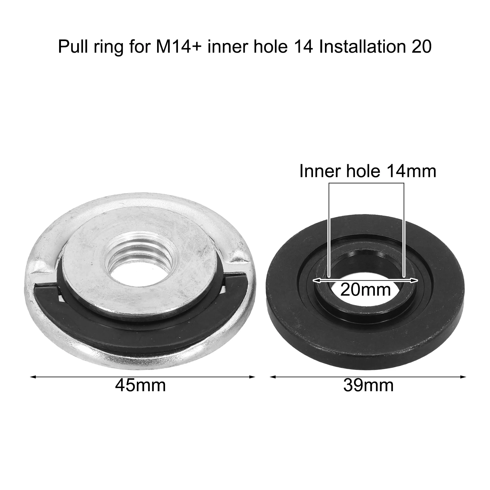 1pc Selfing-lock Pressure Plate For M14 Quick Release Flange Nut Angle Grinder Metal Pressure Plate Inner Outer Flange Nut Tools