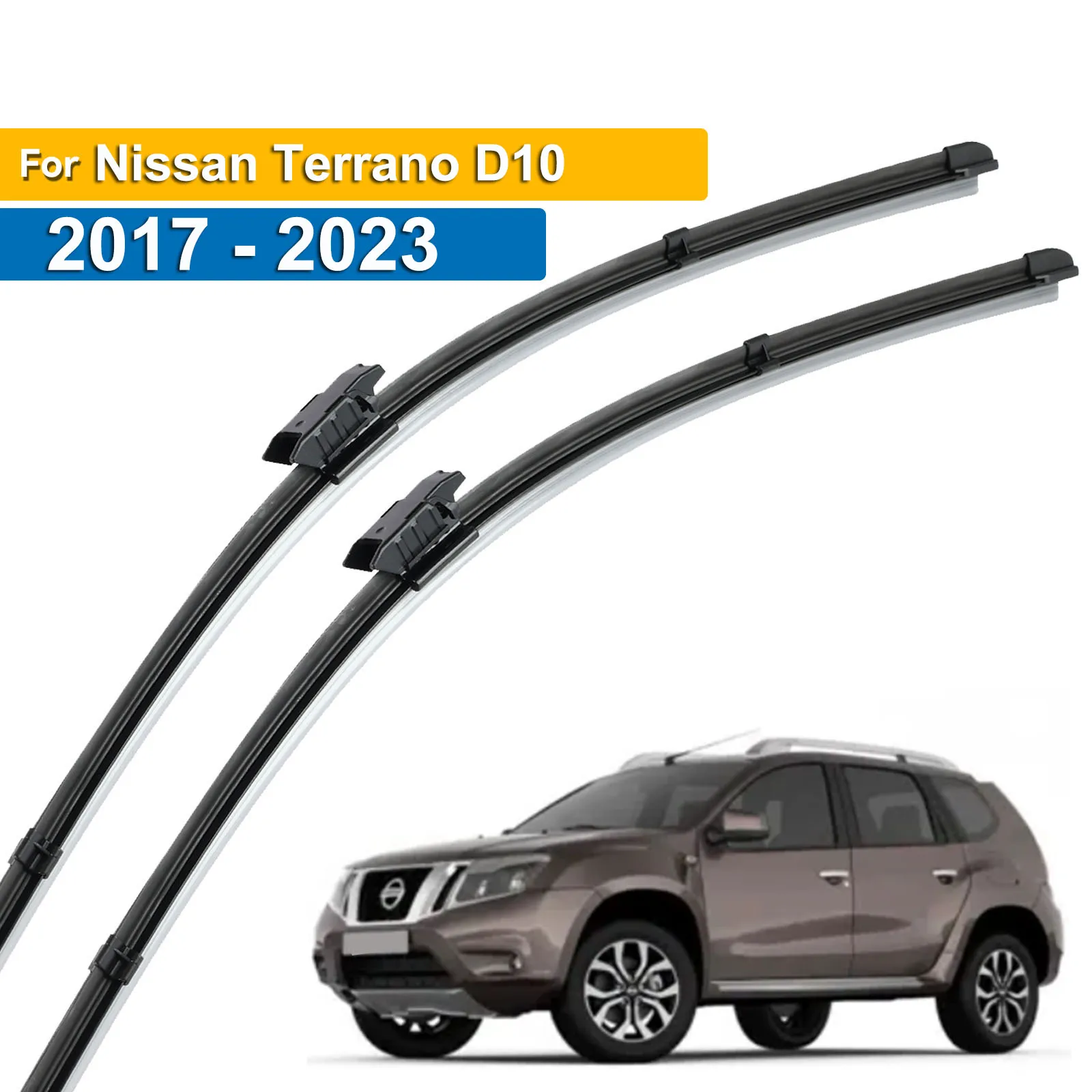 

Erick's Wiper LHD Front Wiper Blades For Nissan Terrano D10 2017 - 2023 Windshield Windscreen Window Car Rain Brushes 24"+18"