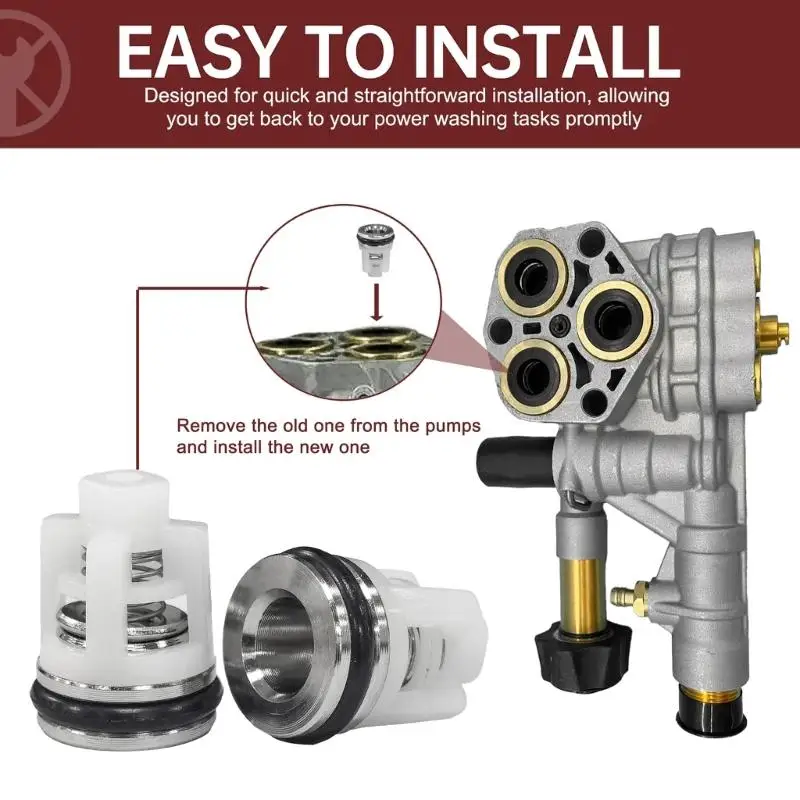 652F 7110110 Pressure Washer Pump Check Repair 6 Replacement Parts with Preassembled Seals for Compatible Listed Pump and Washer