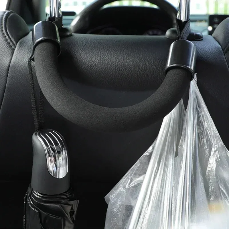 Car Headrest Hanger Seat Back Storage Hook Safety Handrail For Elderly Children Universal Vehicle Interior Accessories