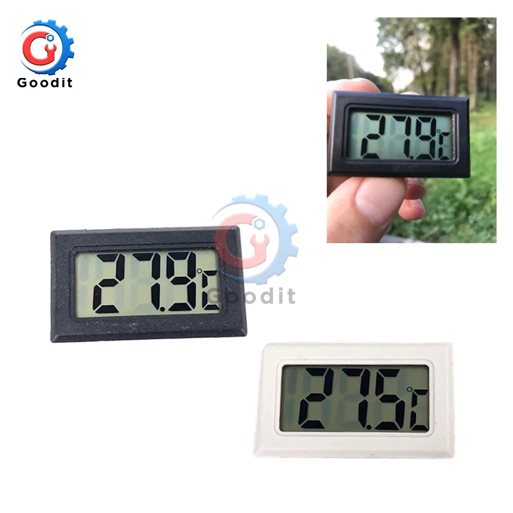 Mini LCD Digital Thermometer Embedded Meter for Fridge Digital Sensor Electronic Thermometers Measuring Temperature Sensor