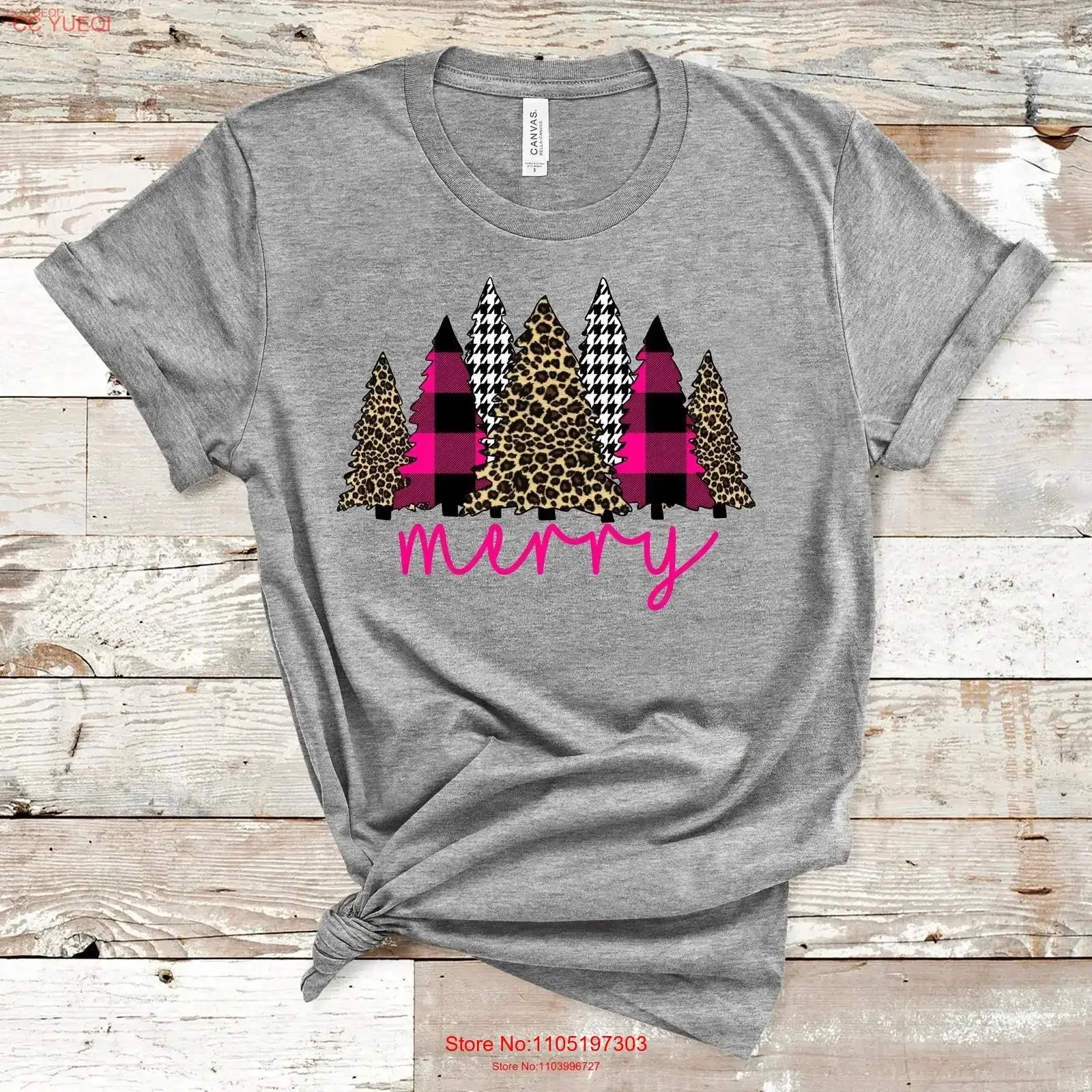 

Футболка с короткими рукавами и леопардовым принтом «гусиные лапки» в клетку «Рождественские елки» для ее соснового праздника, праздничный винтажный стираный удобный