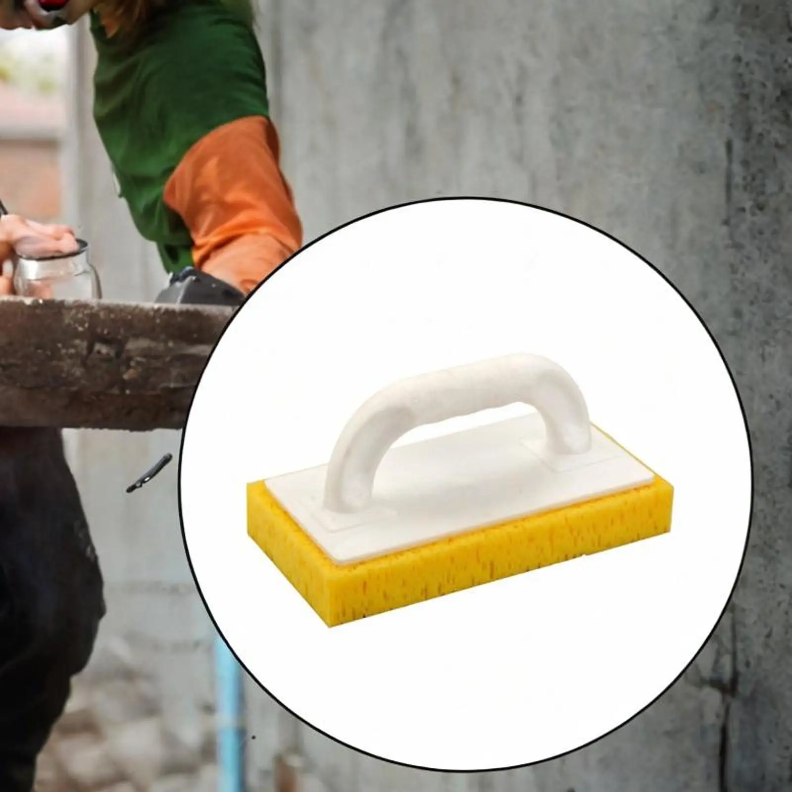 

Tile Washboard for Grout Sturdy with Handle Compact Grout Float for Tile
