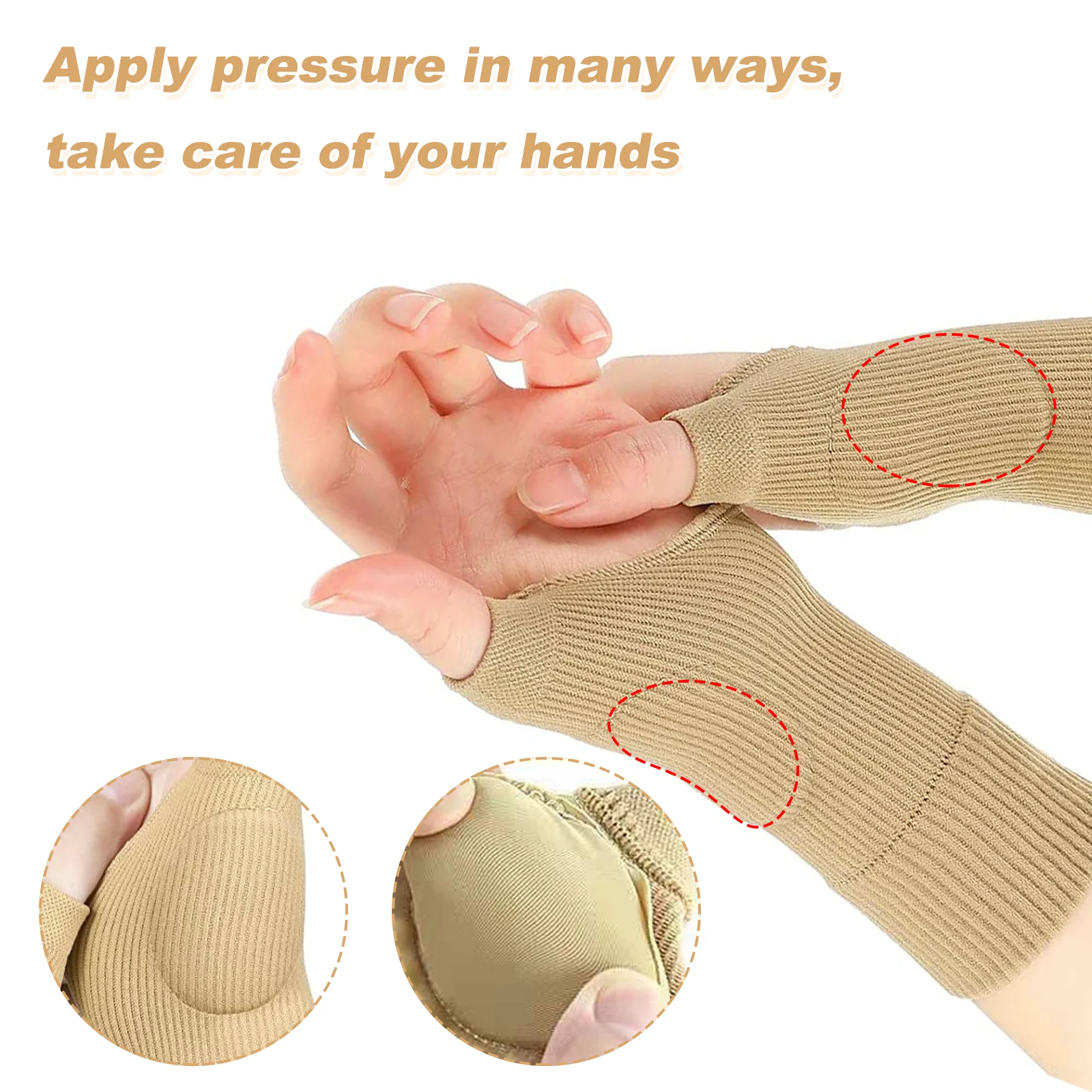 2 Pairs Wrist Gloves Men Breathable Hand Support Bands Compression Outdoor Wristband Yoga Sports Gym Training Equipment