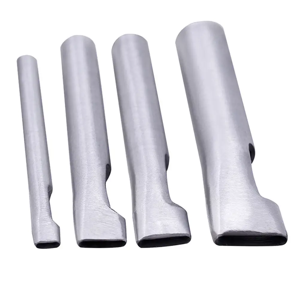 1Set Hollow Oval Punch Cutter Belt Hole Punch Tool 12 Sizes Professional DIY Home Shop Supplies Silver