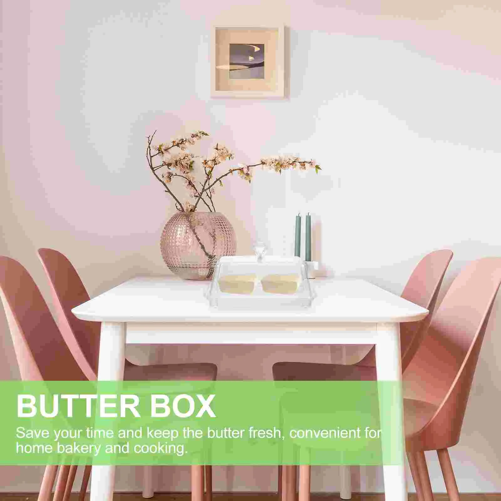 Butter Box Restaurant Tableware Dessert Server Dish with Lid Crisper Holder Household Home