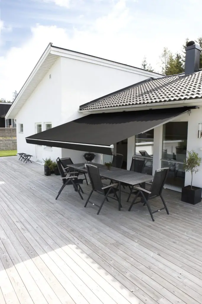 

High Strength Aluminum Alloy Frame RV Power Awning with Weather Sensor Remote Control Trailer Camper RV Motorhome Awnings