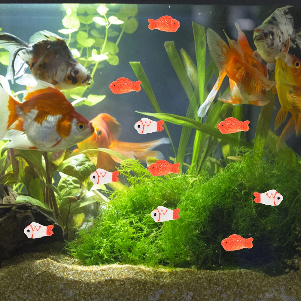 

10Pcs Mini Resin Marine Animal Figurines Adorable Cartoon Fish Decor Lawn Garden Landscape Aquarium Tiny Sculptures