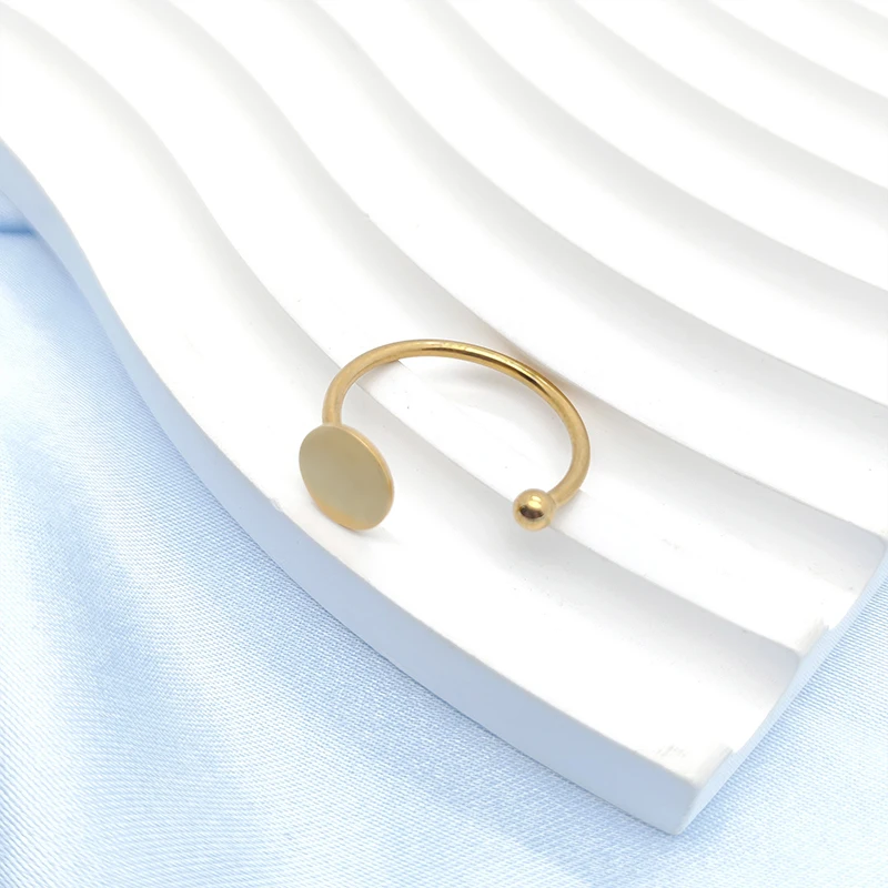 2Pcs 6-12Mm Ring Settings Metal Adjustable Blank Round Tray Rings Base Holder For DIY Handmade Ring Jewelry Making Findings