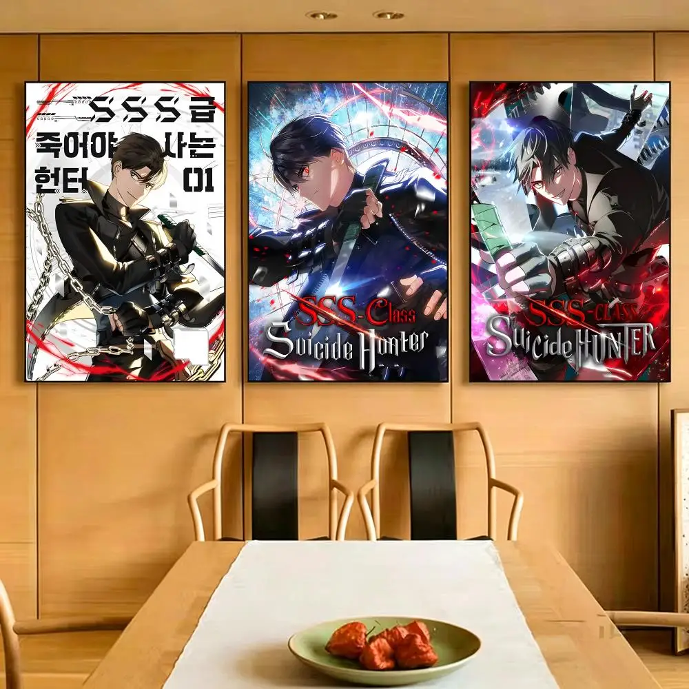 manhwa SSS‑Class Suicide Hunter Poster Poster HD Print Unframed Heartwarming Style Wall Art Home For Living Room Bedroom Decor