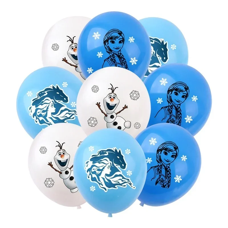 Cartoon Disney Frozen Series Children\'s Birthday Party Decoration Scene Dress Up Snowman Princess Aisha 12 Inch Latex Balloon