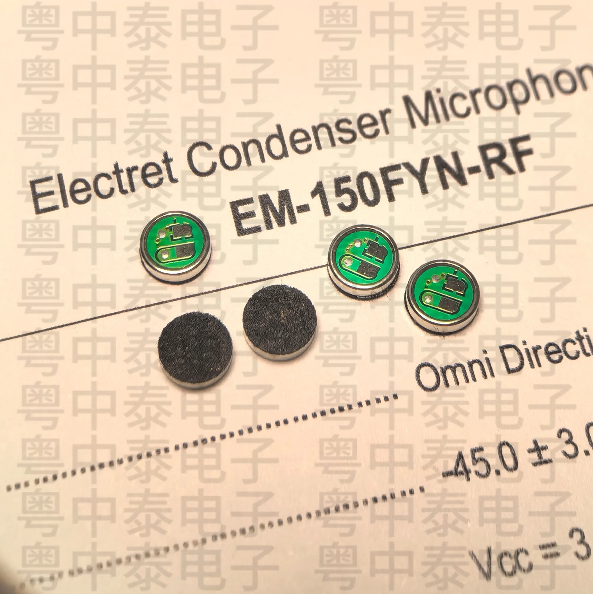 10pcs/Original Japan Imported EM-150YN-RF Capacitive Electret Pickup Ultra Thin Microphone