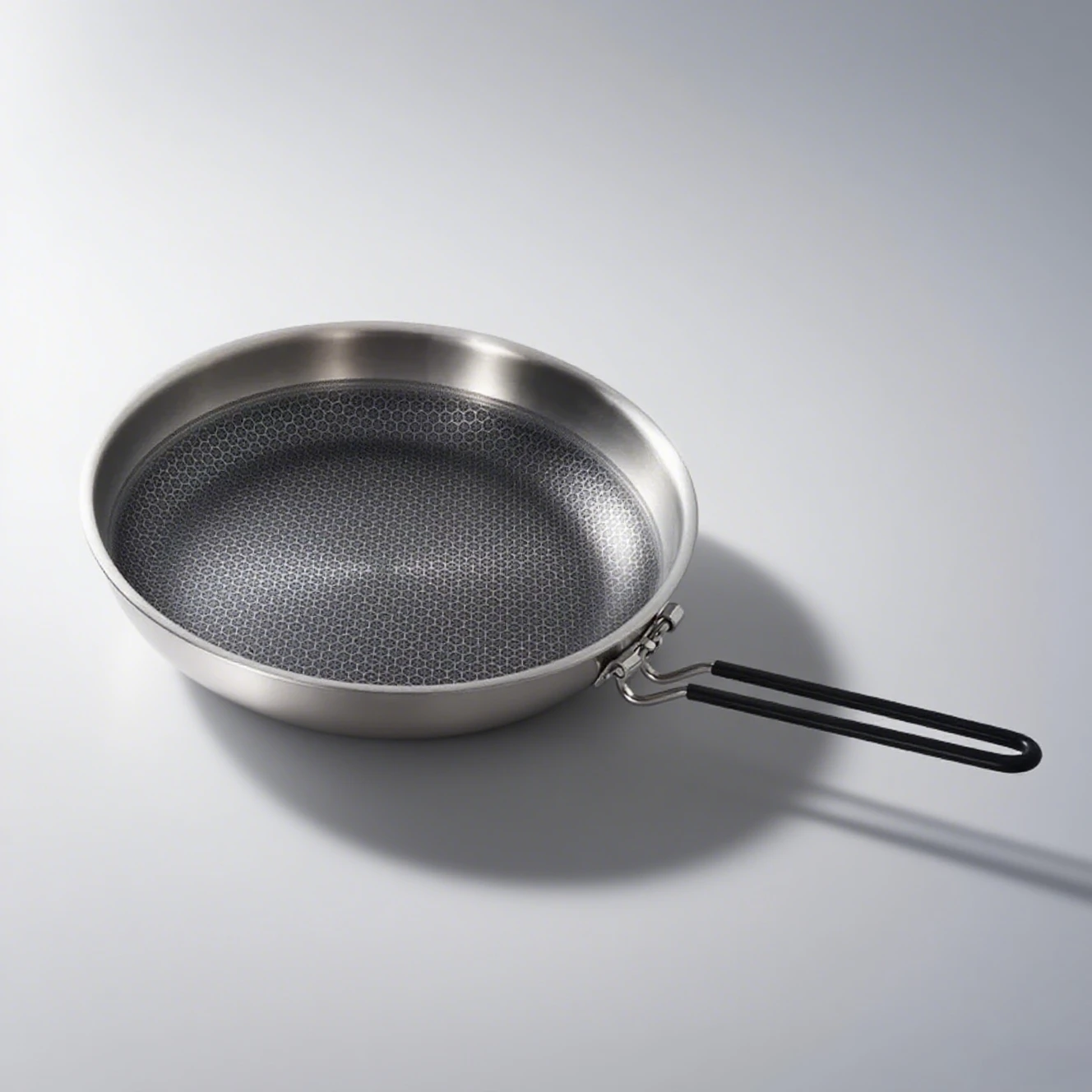 

Сковорода с антипригарным покрытием, уличная сковорода с складной ручкой из нержавеющей стали, сковорода вок, походная, кухонная посуда для приготовления пищи, пикника