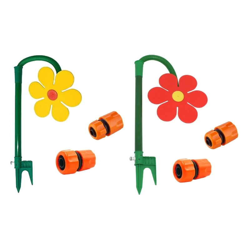 

Flower Water Sprinkler Spinning Flower Sprinklers Toy for Garden Yard Lawn Come with 3/4'' 1/2" Adapters