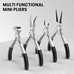 AIRAJ 8 pcs Pliers Diagonal Pliers Round Bent Needle Nose Cutter Handcraft Beading Insulated Plier For DIY Small Jewelry pliers