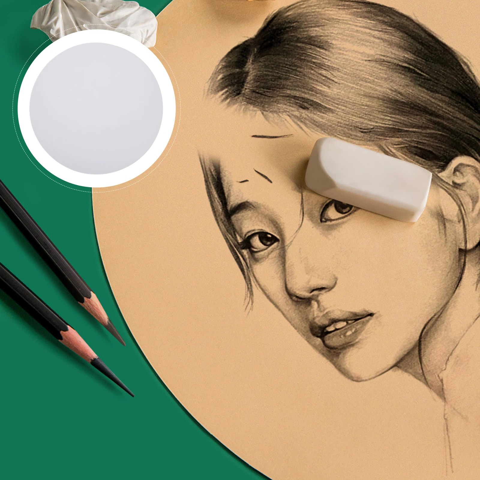 

50Pcs White Cardboard Round Painting Paper Cards DIY Sketch Paperboard for Mandala Drawing Round Painting Cardboard