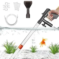 Cambiador de agua Manual, herramienta de limpieza de pecera, limpiador de grava y arena para acuario, principio de sifón, accesorios para pecera