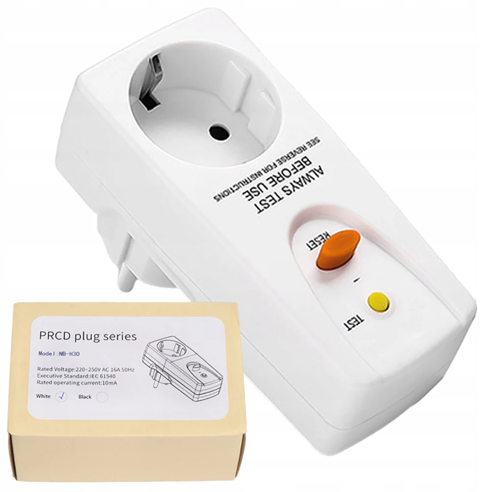 Personal protection switch for differential current sockets Leakage protection