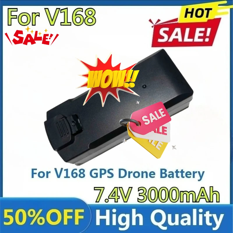 

3.7V 3000mAh New High Quality V168 GPS Drone Battery 7.4V 3000mAh RC Quadcopter V168 Spare Battery Dron Parts Accessories