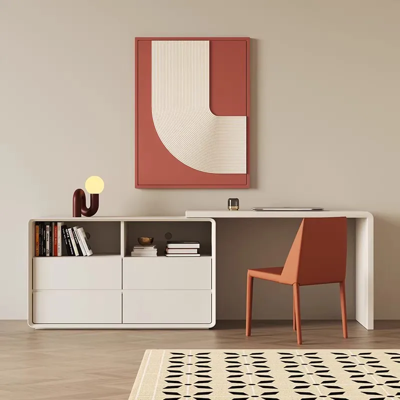 YFY desk simple modern paint living room storage bedroom telescopic belt corner writing study painting desk