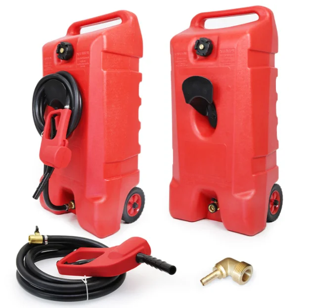 Marine oil tank portable gasoline or kerosene HDPE fuel tank with hand pump red 53L 75L 95L 119L Boat accessories