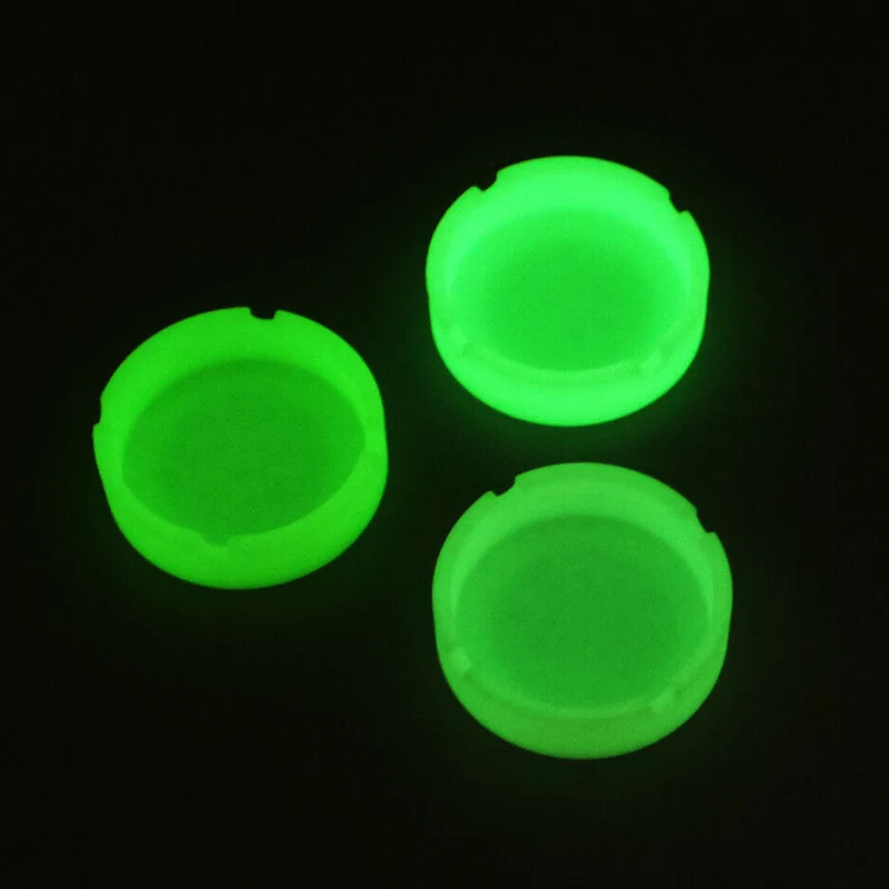 Creative Round Luminous Luminous Silicone Soft Ashtray Smoking Cigarette Cigar Weed Accessories Home Desk Accessories Ashtray