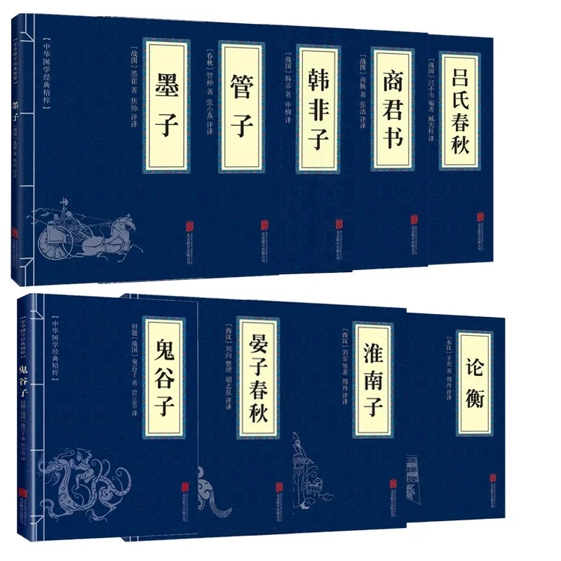 Hundred Schools of Thought The Book of Mozi/ Guan Zi /Han Feizi LvShiChunQiu Annotation translation Classic books of Chinese st