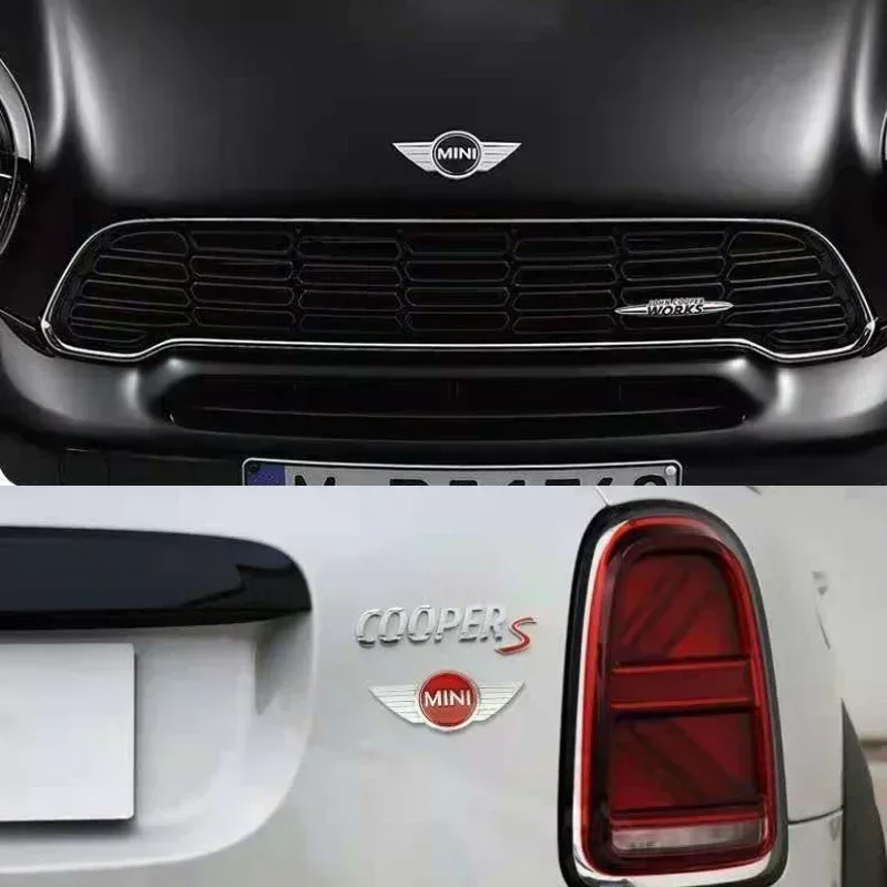 Metal Car Body Sticker Logo Rear Emblem Decal Accessories For Mini Cooper Countryman Clubman JCW F55 F56 R55 R56 R60 F60 Badge