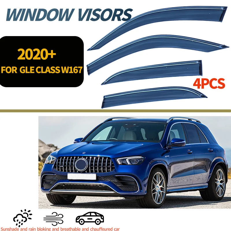 

Suitable for Mercedes-Benz GLE window rain or shine visor 2019+Benz GLE-Class Window visor