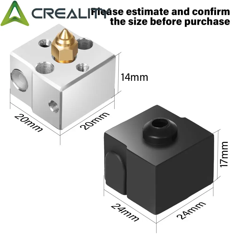 Creality Ender 3 V3 SE 0.4mm High-Speed Brass Nozzles+Silicone Sock for Ender 5 S1/M6/Ender 7 3D Printer