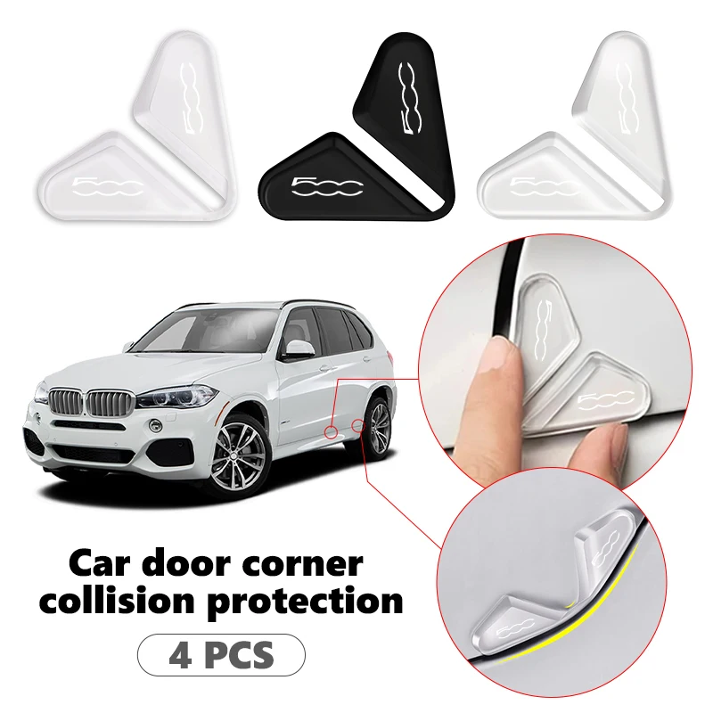 For Fiat Car Door Corner Protective Sticker Anti-collision Auto Accessories Abarth 500 FR Doblo Tipo UNO Ducato Siena Stilo