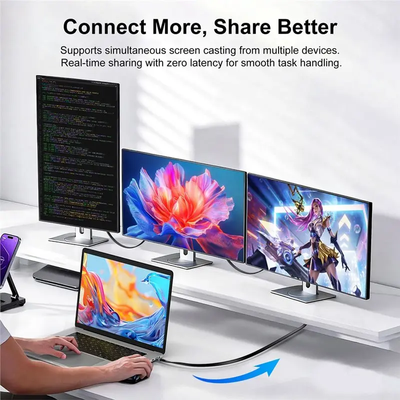 ABJF-PD Cable PD240W USB 5.0 Type-C To Type-C Cable USB-C Data Cord 1M