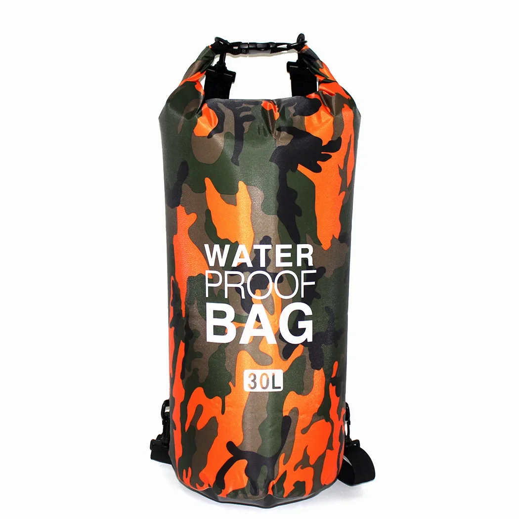 XIAOTREE 2/5/10/15/20/30L Outdoor Camouflage Wasserdichte Tragbare Rafting Tauchen Dry Bag Sack PVC Beschichtete Schwimmen Taschen für Fluss Trekking 9