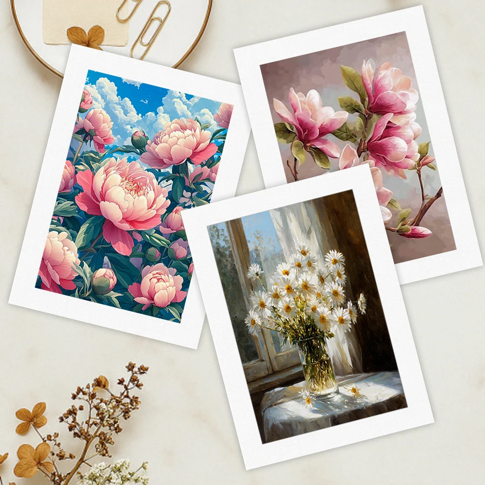 

SDOYUNO Simple Painting By Numbers For Beginner 20X30cm Diy Decorative Paintings Draw Canvas Picture Drawing Flowers Room Decor