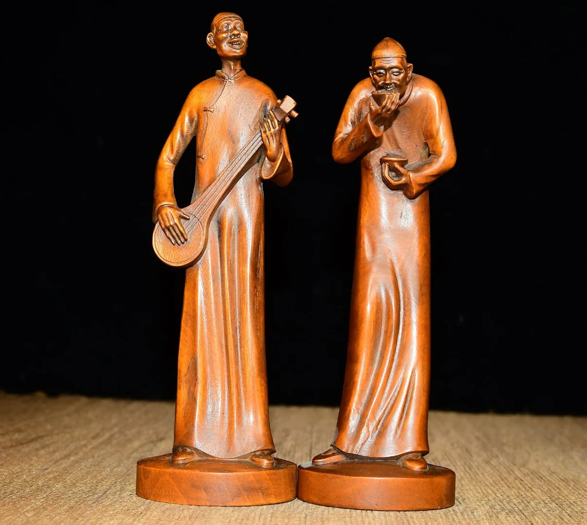 Collection folklorique du Tibet, 6 pouces, en buis ancien, instruments de musique de Pékin, pour la pratique du ventriloquisme, pour la salle de culte et la maison de ville